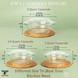 Moss & Stone 3-Piece Glass Casserole Dish Set