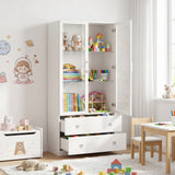 64'' Tall Display Cabinet with Acrylic Doors and Led Lights