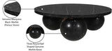 Spherical Coffee Table - Luxurious Art Deco Design with Genuine Marquino Marble and Unique Bases