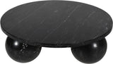 Spherical Coffee Table - Luxurious Art Deco Design with Genuine Marquino Marble and Unique Bases