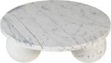 Spherical Coffee Table - Luxurious Art Deco Design with Genuine Marquino Marble and Unique Bases