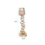 Teresina Gold Ombre Candleholder- Short