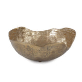 Round Bowl Uneven Rough Gold Finish -LG