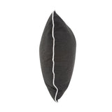 20 x 20 Outdoor Pillow with Dec Cord- Seascape Charcoal- Poly Insert