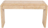Cresthill Oak Wood Art Deco Console Table - Stylish Brushed Finish, Durable Design, 200 lbs Capacity