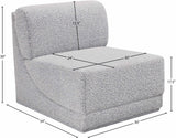 Ollie Boucle Fabric Upholstered Armless Modular Chair