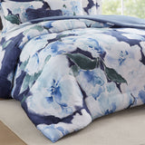 7-Piece Modern Farmhouse Comforter Set, Blue