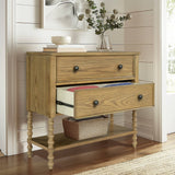 Traditional 2-Drawer Accent Chest, Natural