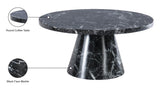 Omni Contemporary Coffee Table - Luxurious 36-Inch Round Design for Upscale Living Room Appeal