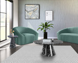 Omni Contemporary 20-Inch Round End Table with Sculptural Base for a Luxurious Living Space Upgrade
