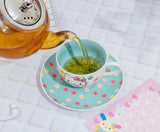 Hello Kitty Floral Bone China Teacup & Saucer, 7oz