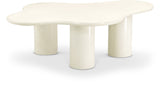 Romaine Coffee Table - Modern Art Deco Design with Wavy Top and Sturdy Iron Construction for Style