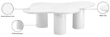 Romaine Coffee Table - Modern Art Deco Design with Wavy Top and Sturdy Iron Construction for Style