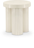 Rhodes End Table - Art Deco Iron Table with Fluted Legs and Sleek Matte Finish for Stylish Living Spaces