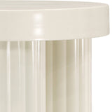 Rhodes End Table - Art Deco Iron Table with Fluted Legs and Sleek Matte Finish for Stylish Living Spaces