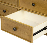 46"W 6-Drawer Small Spindle Wood Dresser, Natural *