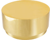 Jazzy Stainless Steel Drum Coffee Table - Elegant Contemporary Design for Modern Living Spaces
