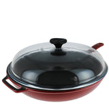 Chasseur Enameled Cast Iron Fry Pan with Glass Lid 11-inch