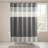 Faux Silk Dupioni Shower Curtain, Grey