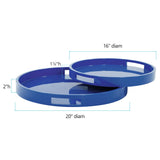Saint Tropez Round Tray Set of 2 - Classic Navy