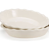Kook Ceramic Deep Pie Dish 9 Inch Wave Edge