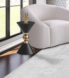 Malia Sculptural Iron End Table with Artsy Design for a Stunning Contemporary Living Space