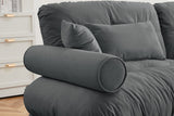 CLOUDIES 94" Loveseat with 2 Ottomans
