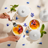Kook Mini Ceramic Casserole Dishes with Lids, 4-Pack