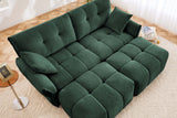 CHARLOTTE 78" 2-Seater Sofa with 2 Ottomans