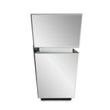 Clear Mirrored Pedestal Short
