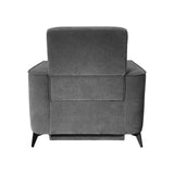Low Track Arm Adjustable Power Recliner Chair, Dark Grey