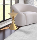 Malia Sculptural Iron End Table with Artsy Design for a Stunning Contemporary Living Space