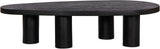 Beekman Coffee Table – Elegant Art Deco Design with Solid Wood, Oval Shape & Stylish Columnar Legs