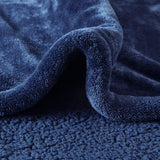 Heated 60x70" Microlight Berber Electric Throw Blanket, Navy