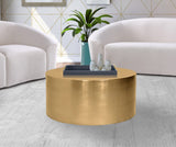Cylinder Iron Round Coffee Table - Sleek Contemporary Design for Modern Living Spaces, 32" Diameter