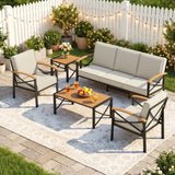 5-Piece Outdoor Conversation Set Patio Chairs with Cushions