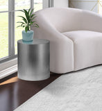Cylinder Modern Iron Round End Table - Sleek Design for Contemporary Spaces, Stylish Home Accent