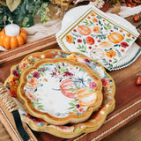 Fall Thanksgiving Tableware Set 62pc for 16 Guests