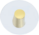 Glassimo Brushed Gold Contemporary Coffee Table with Elegant Glass Top – Chic Home Accent Piece