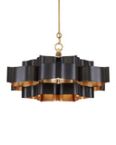 Grand Lotus Small Black Chandelier