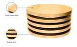 Levels Brushed Gold Contemporary Coffee Table - Luxe Iron Design for Elegant Living Room Décor