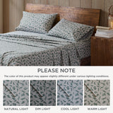Classic Printed Cotton Flannel Sheet Set, Pine Branches