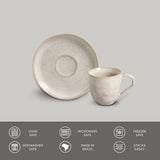 Latte Espresso Cup & Saucer Ceramic Set, 4.1oz