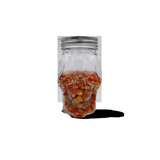 Skull Mason Jar with Lid, 4-Piece Set (2 skull Mason Jars & 2 Lids) 16oz, Clear