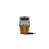 Skull Mason Jar with Lid, 4-Piece Set (2 skull Mason Jars & 2 Lids) 42oz, Smoke