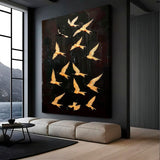 Abstract Flying Swallow Wall Art