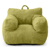 MAXYOYO Kids Bean Bag Chair, Corduroy Bean Bag Couch with Armrests for Children's Room (Green)
