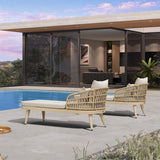 PURPLE LEAF Patio Chaise Lounge Chair Aluminum Pool Lounge Chairs for Outdoor with 2 Cushions for Deck, Pool, Lawn, Garden, Courtyard, Porch