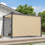 PURPLE LEAF Outdoor Pergola with Retractable Canopy Aluminum Shelter for Beach Porch Garden Shade Pavilion Pergola with Curtains