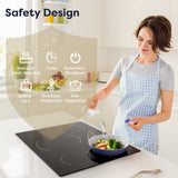 CIARRA Powerful Set: 30 Inch Wall Mount Range Hood + 30 Inch Built-In Induction Cooktop(CAS75206P+CABIH304B)
